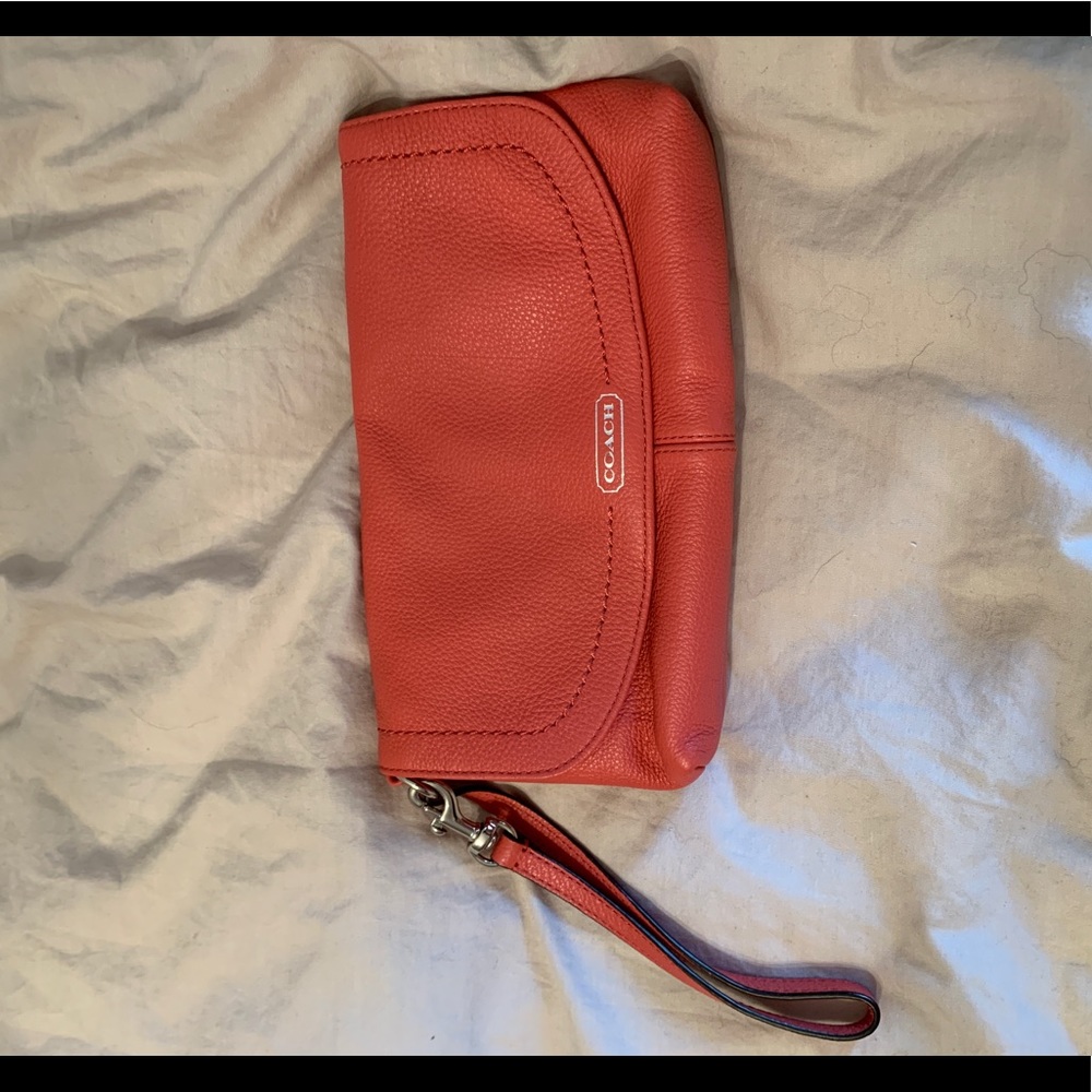 Never used coral coach wallet/purse